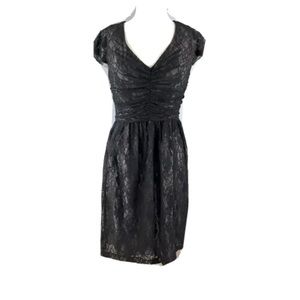 Marc New York black lace overlay dress